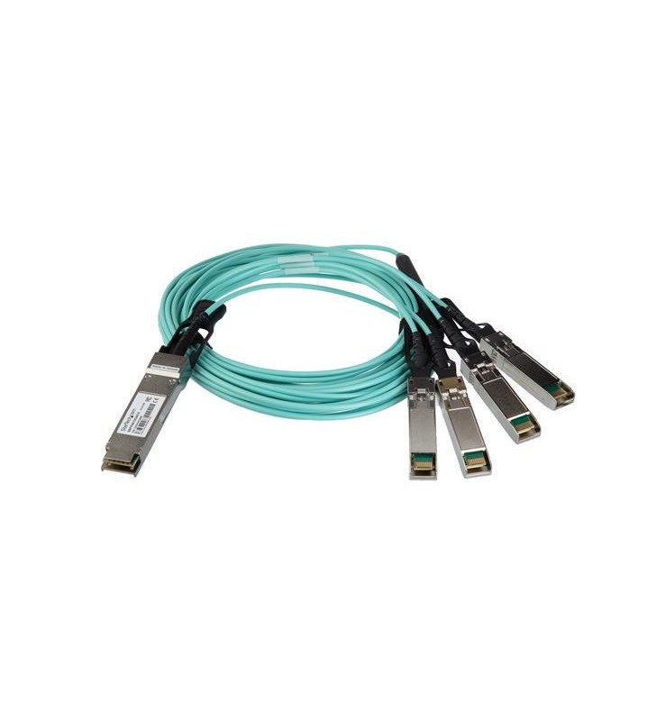 Startech.com qsfp4x10gao3 cabluri din fibră optică 3 m qsfp+ 4x sfp+ negru