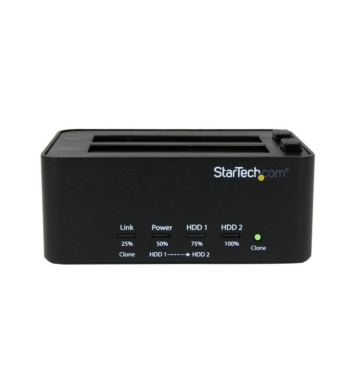 Startech.com satdock2reu3 dispozitive de copiere a discurilor optice dispozitiv de copiere hdd/ssd 1 copii negru