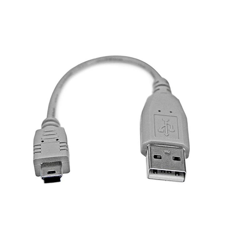 Startech.com usb2habm6in cabluri usb 0,152 m 2.0 usb a mini-usb b gri