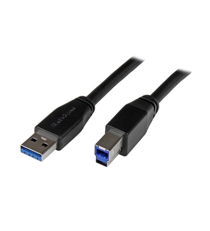 StarTech.com USB3SAB10M cabluri USB 10 m 3.2 Gen 1 (3.1 Gen 1) USB A USB B Negru