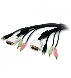 Startech.com usbdvi4n1a6 cabluri kvm 1,8 m negru