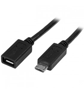 Startech.com usbubext50cm cabluri usb 0,5 m 2.0 micro-usb b negru