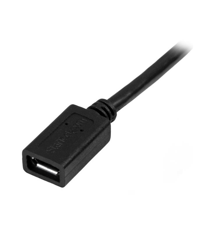 Startech.com usbubext50cm cabluri usb 0,5 m 2.0 micro-usb b negru