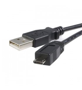Startech.com 0.5m usb a/microb cabluri usb 0,5 m 2.0 micro-usb b negru
