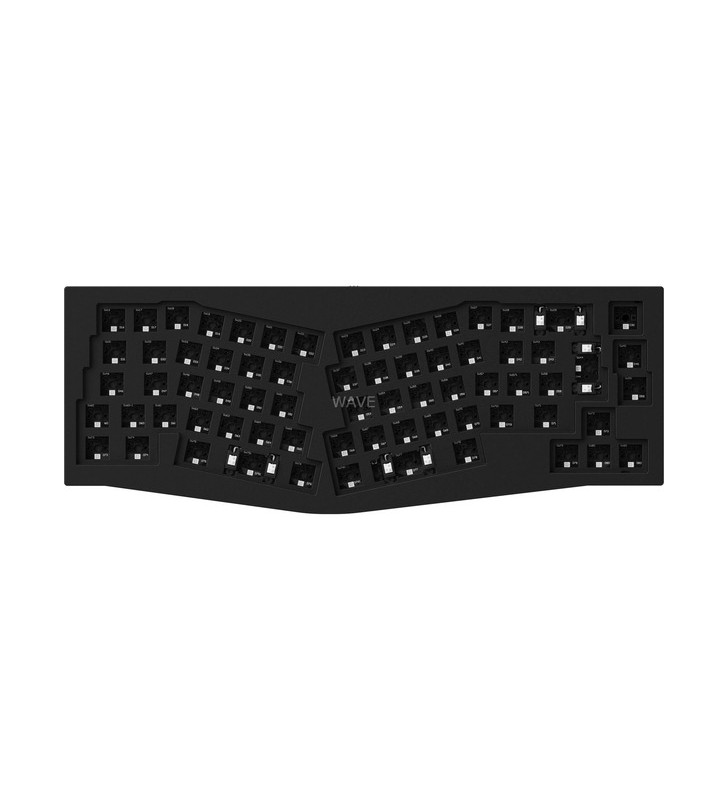 Tastatură pentru jocuri keychron q8 barebone iso (negru, aspect alice, schimb la cald, cadru de aluminiu, rgb)