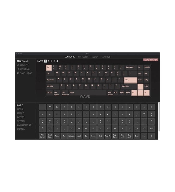 Tastatură pentru jocuri keychron q8 barebone iso (negru, aspect alice, schimb la cald, cadru de aluminiu, rgb)