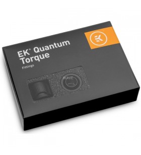 Ekwb ek-quantum torque 6-pachet stc 10/16 - negru, conexiune (negru, pachet de 6)