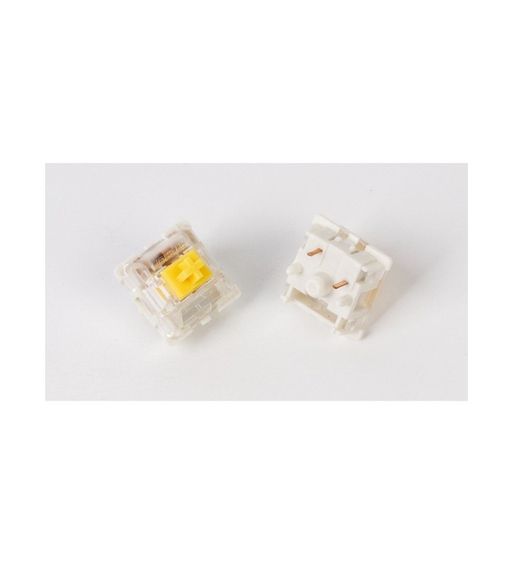 Set de întrerupătoare keychron gateron silent white, întrerupătoare cu cheie (alb/transparent, 110 bucăți)