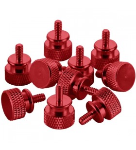 Cablemod șuruburi aluminiu unc 6-32 (roșu, 10 bucăți)