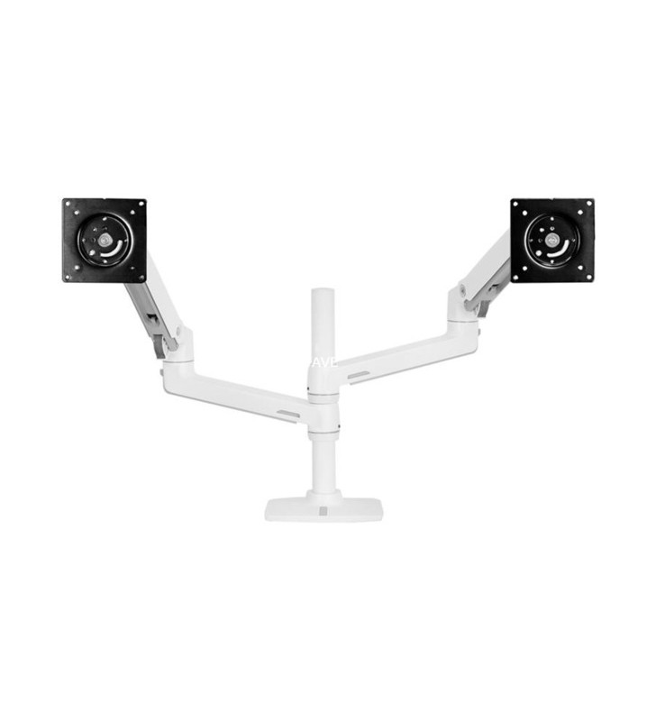 Braț pentru monitor dublu ergotron lx, suport pentru monitor (alb)