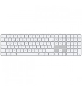 Apple magic keyboard cu touch id și tastatură numerică, tastatură (argintiu/alb, aspect marea britanie, pentru mac cu cip apple)