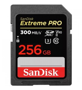 Sandisk extreme pro 256gb sdxc, card de memorie (negru, uhs-ii u3, clasa 10, v90)