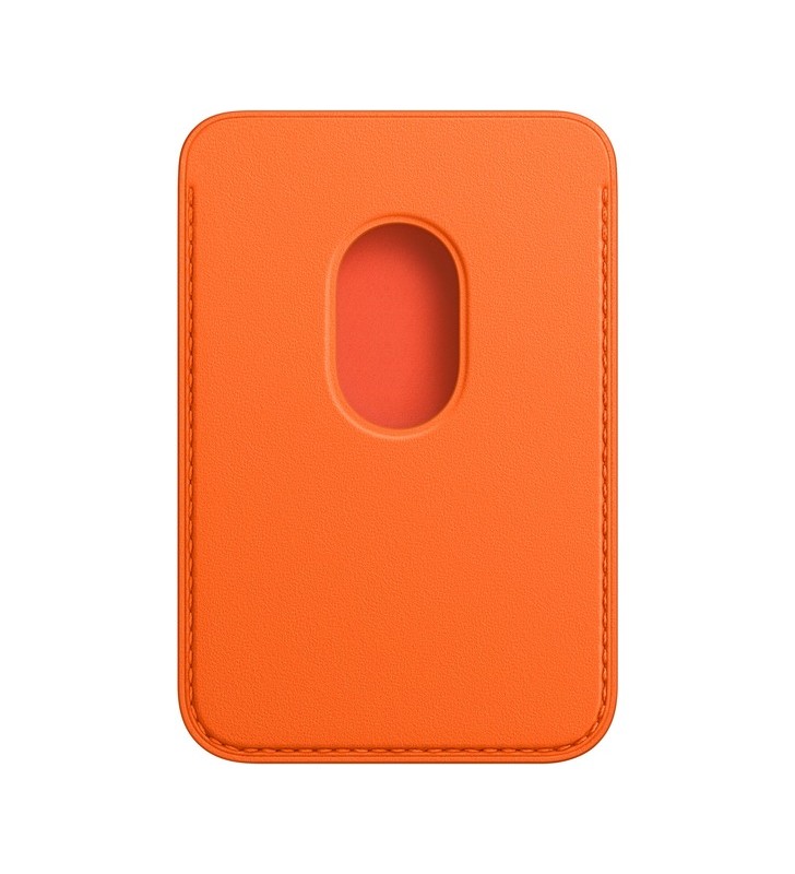 Portofel apple iphone din piele cu magsafe, husă de protecție (portocale)