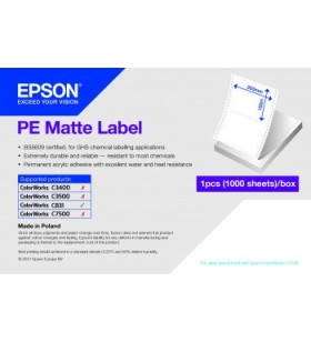 Epson pe matte label - die-cut fanfold sheets with sprockets: 203mm x 305mm, 500 labels