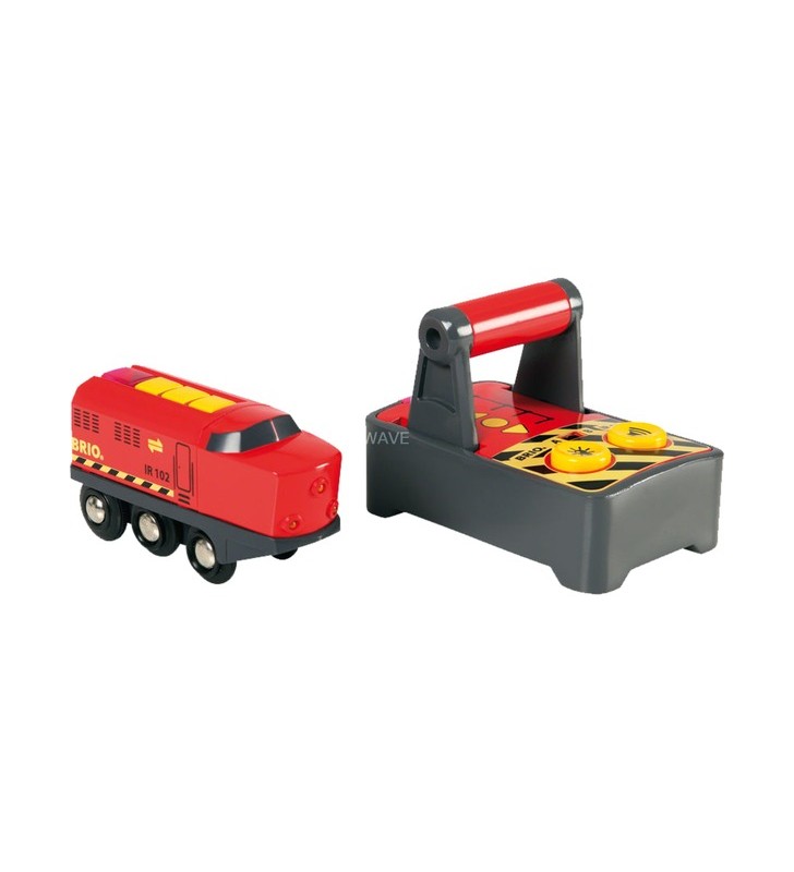 Vehicul de jucărie cu tren de marfă brio world ir (roșu)