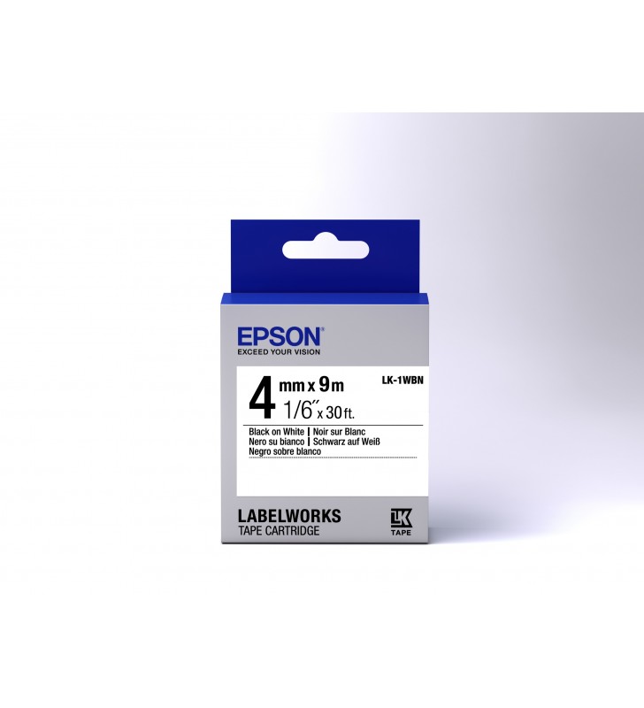 Epson rolă de etichete standard lk-1wbn negru/alb 4 mm (9 m)