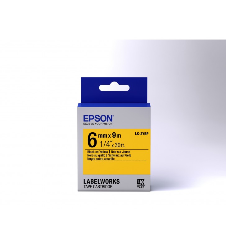Epson label cartridge pastel lk-2ybp black/yellow 6mm (9m)