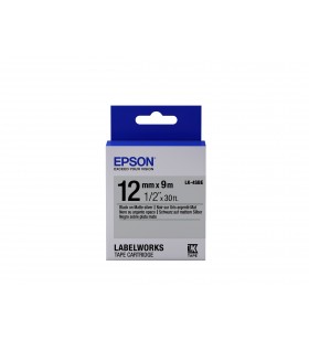 Epson label cartridge matte lk-4sbe black/matt silver 12mm (9m)