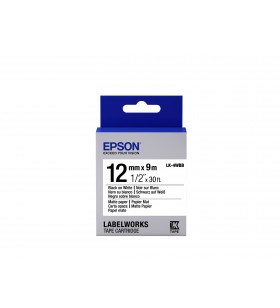 Epson label cartridge matte paper lk-4wbb black/white 12mm (9m)