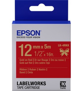 Epson label cartridge satin ribbon lk-4rkk gold/red 12mm (5m)