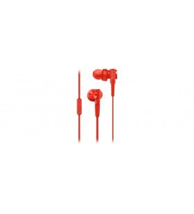 Sony mdr-xb55apr căști prin cablu în ureche apeluri/muzică roşu