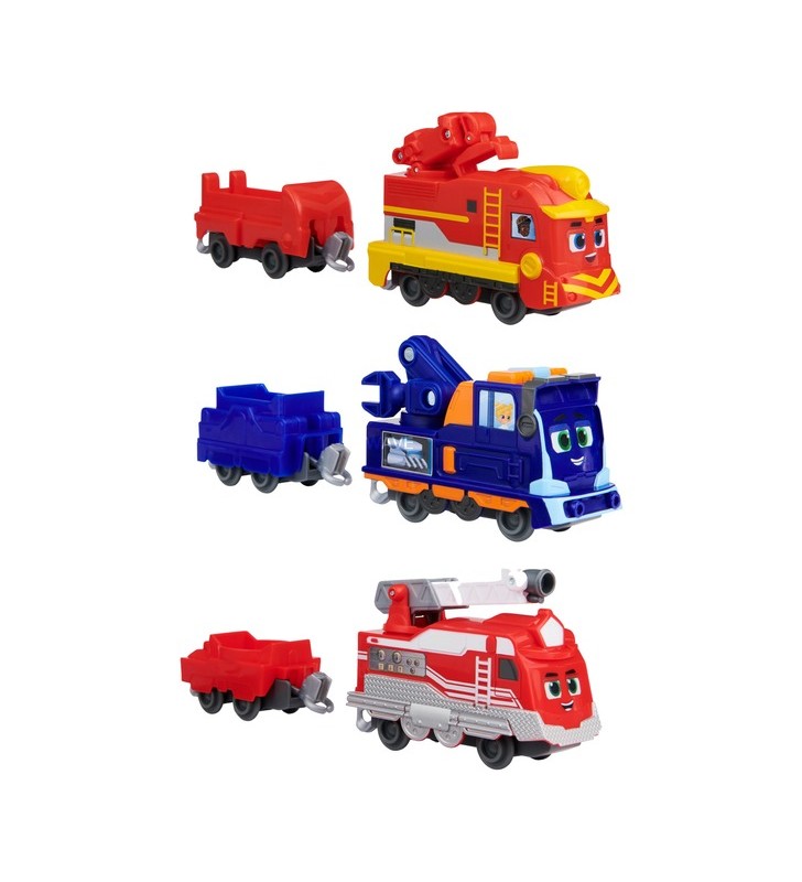 Spin master mighty express push-and-go trenuri set de 3 vehicule de jucărie
