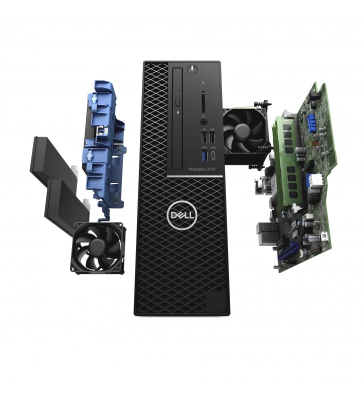 Dell precision 3431 intel® core™ i7 generația a 8a i7-8700 8 giga bites ddr4-sdram 256 giga bites ssd sff negru stație de lucru