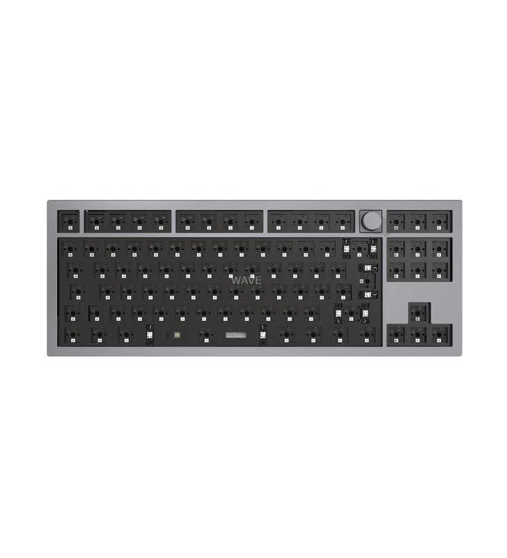 Butonul keychron q3 barebone iso, tastatură pentru jocuri (gri, hot-swap, cadru din aluminiu, rgb