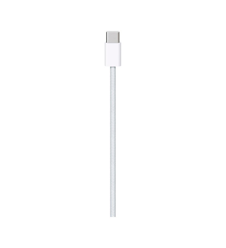 Cablu usb apple, conector usb-c (alb, 1 metru, cu mâneci)