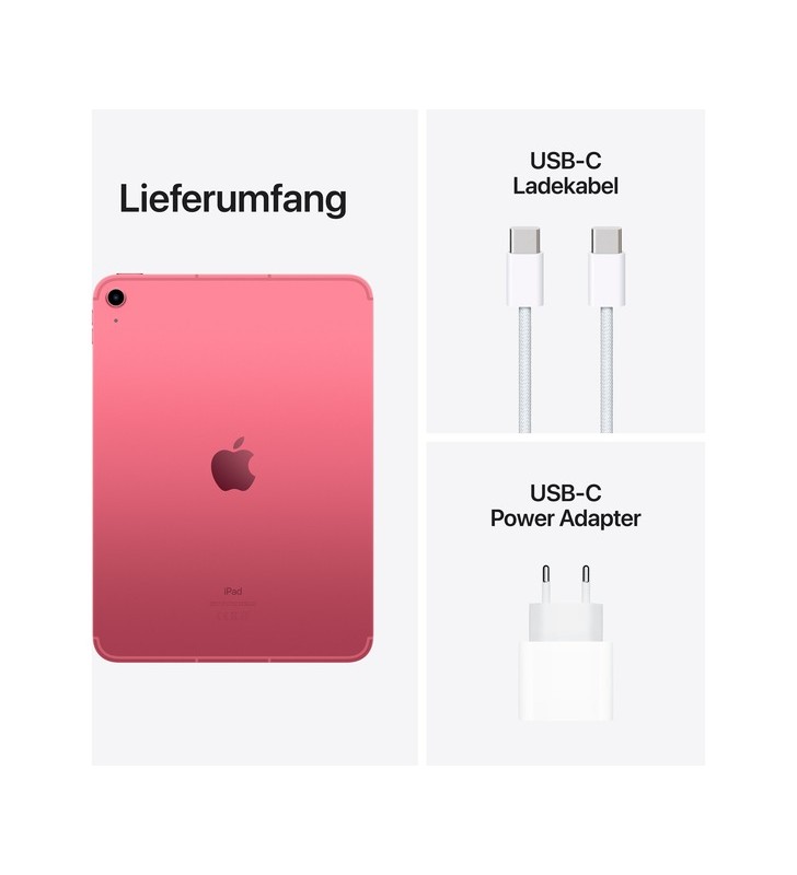 Tabletă pc apple ipad 256 gb(roz, 5g, generația 10/2022)