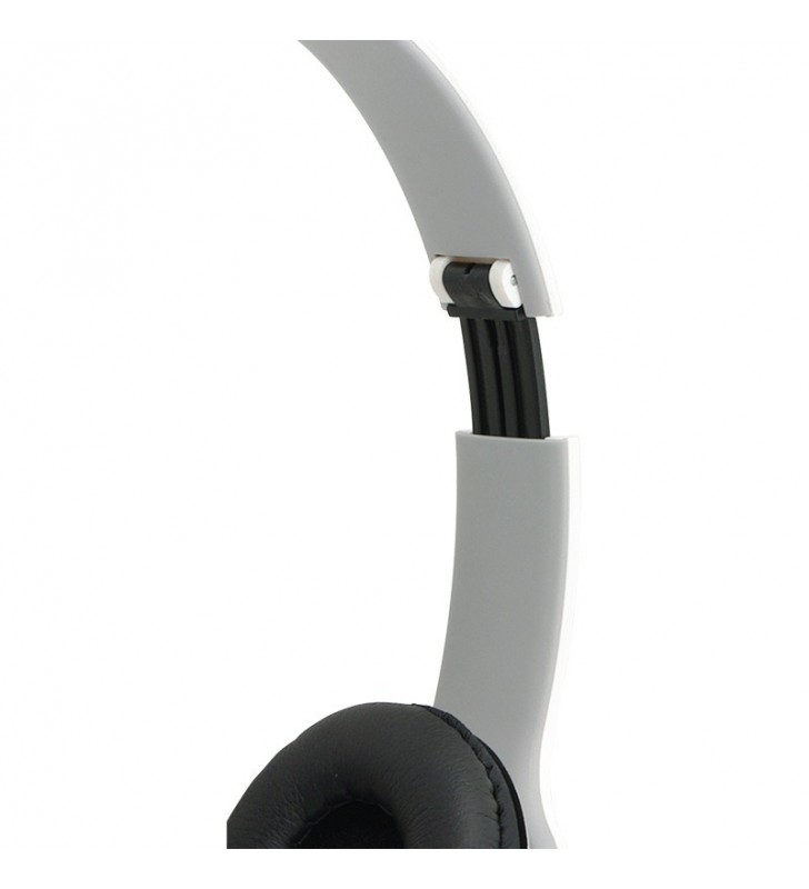 Casti logilink cu microfon lungime fir 1.2m, conector jack 3.5mm, white, "hs0029" (include timbru verde 0.5 lei)