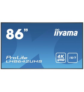 Iiyama prolite lh8642uhs-b1 2,17 m (85.6") ips 4k ultra hd procesor încorporat android 8.0