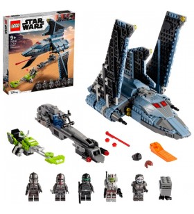 Naveta de atac lego 75314 star wars de la jucărie de construcție the bad batch (include 5 minifigurine clone și droidi gonk)