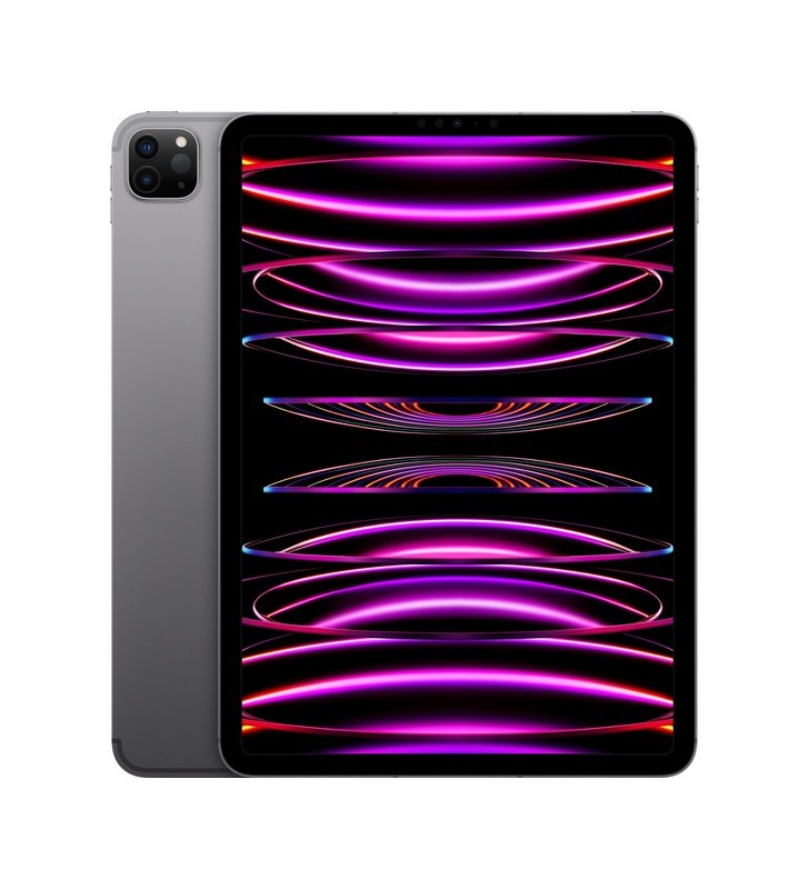 Apple ipad pro 11" (128 gb), tabletă (gri, 5g, gen 4 / 2022)