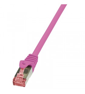 Patch cable cat.6 s/ftp pink  2,00m, primeline "cq2059s"