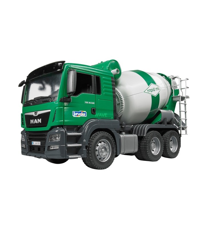 Camion ciment bruder man tgs, model de vehicul (verde alb)