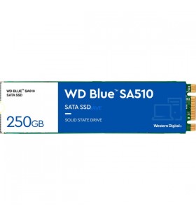 Wd blue sa510 250gb, ssd (albastru/alb, sata 6 gb/s, m.2 2280)