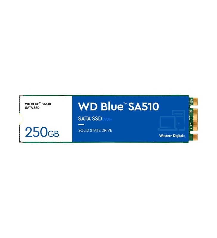 Wd blue sa510 250gb, ssd (albastru/alb, sata 6 gb/s, m.2 2280)