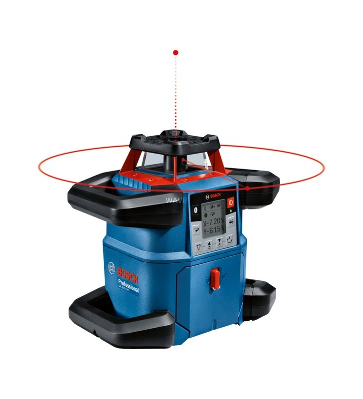 Laser rotativ fără fir bosch grl 600 chv professional, 18 volți, cu suport