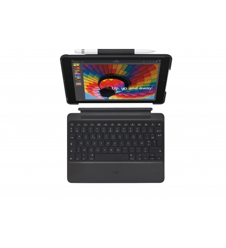 Logitech slim combo tastatură pentru terminale mobile azerty franţuzesc negru bluetooth