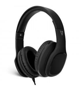 V7 ha701-3ep cască audio & cască cu microfon căști bandă de fixare pe cap negru