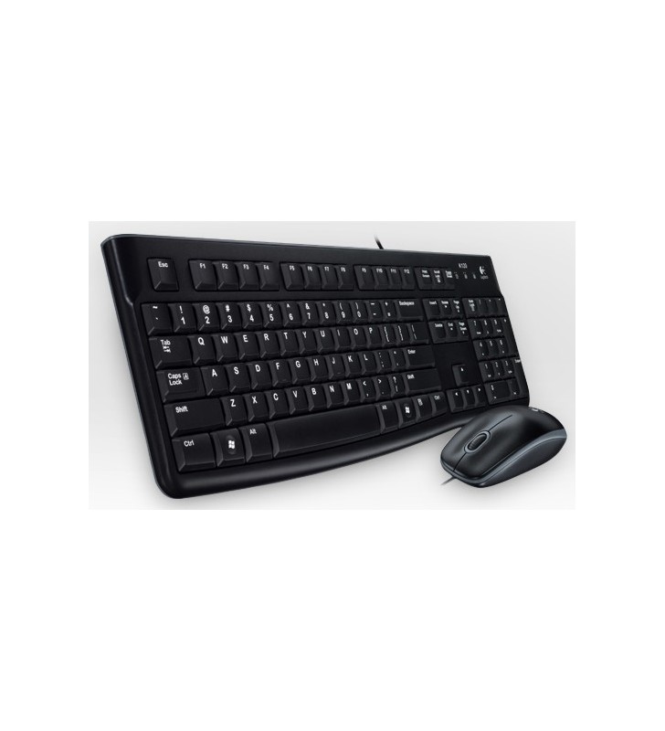 Logitech desktop mk120, uk tastaturi usb qwerty engleză regatul unit negru