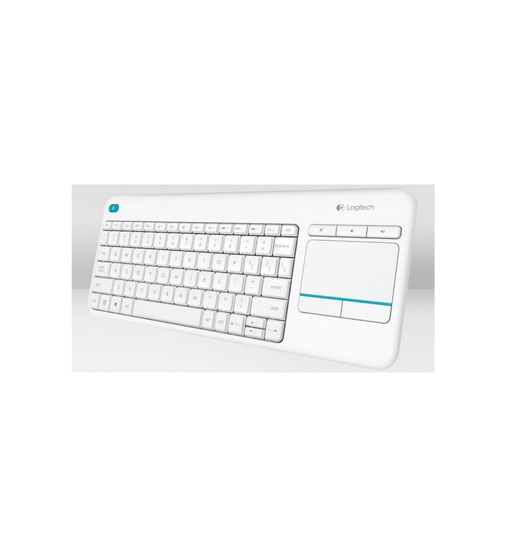 Logitech k400 plus tastaturi rf fără fir qwerty engleză regatul unit alb