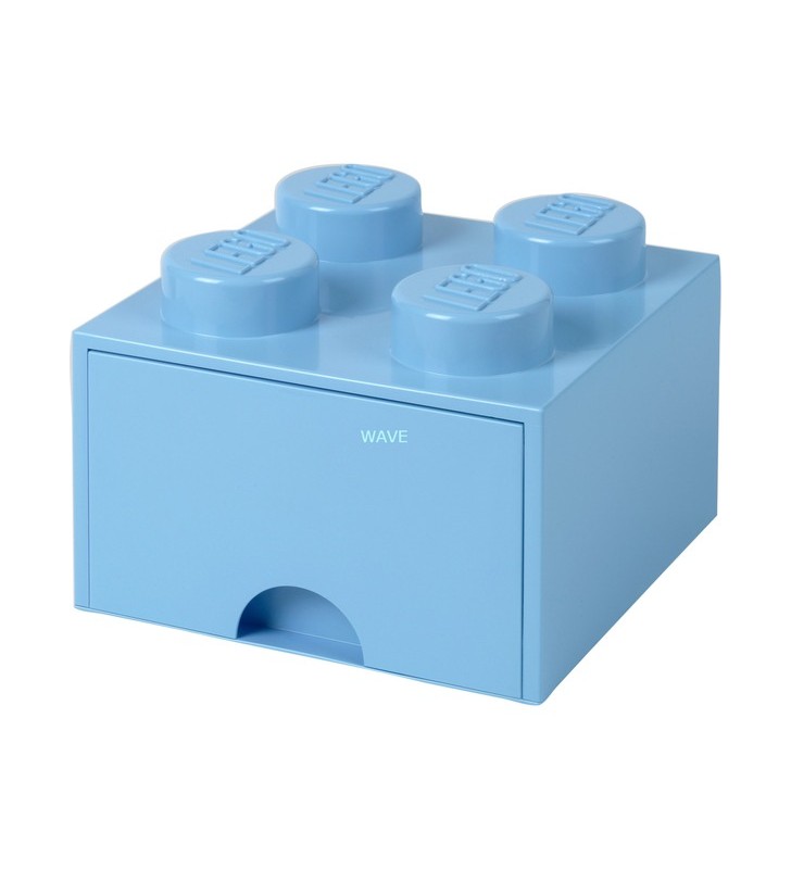 Room copenhaga lego brick sertar 4 albastru deschis, cutie de depozitare