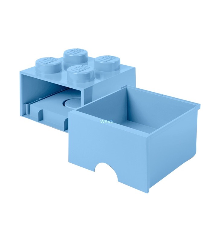 Room copenhaga lego brick sertar 4 albastru deschis, cutie de depozitare