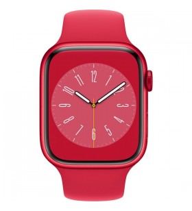 Apple watch series 8, ceas inteligent (roșu, 45 mm, brățară sport, carcasă din aluminiu, lte)