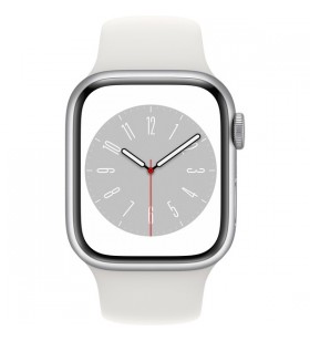 Apple watch series 8, ceas inteligent (argint, 41 mm, brățară sport, carcasă din aluminiu)