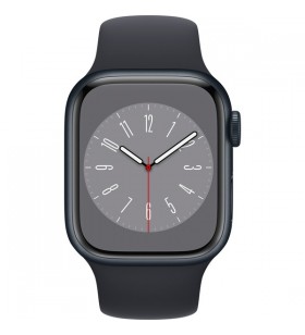Apple watch series 8, ceas inteligent (albastru miezul nopții, 41 mm, bandă sport, carcasă din aluminiu)