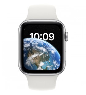 Apple watch se (2022), ceas inteligent (argint, 44 mm, brățară sport, carcasă din aluminiu)