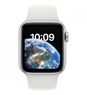 Apple watch se (2022), ceas inteligent (argint, 40 mm, brățară sport, carcasă din aluminiu, lte)